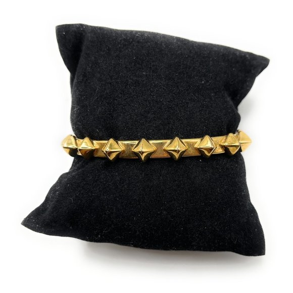 Pyramid Stella & Dot Bangle Bracelet - B296G (7798) - Picture 1 of 2